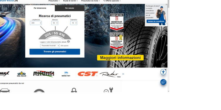 Titolo: Pneumatici perfetti in pochi clic con Gommadiretto